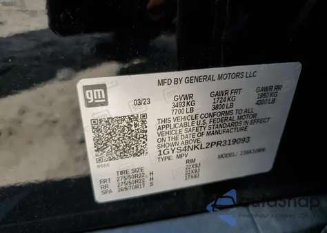 2023 Cadillac Escalade Esv Sport z USA, uszkodzony, nr VIN 1GYS4NKL2PR319093